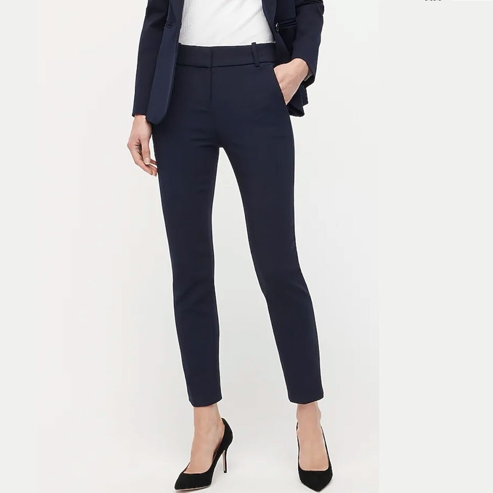 J. Crew Petite Navy Cameron Slim Crop Pant, Size 6P (Jacket Sold Separately)